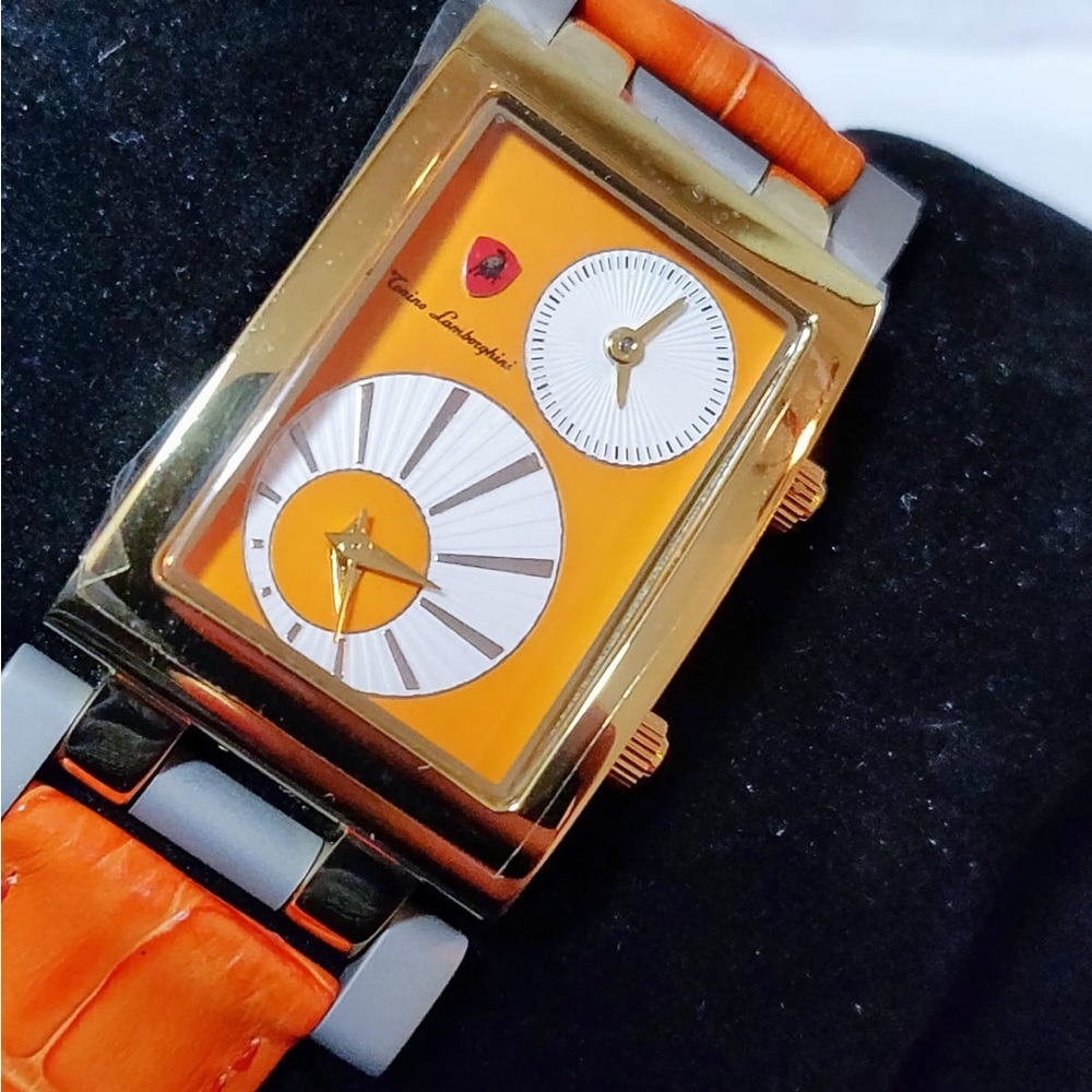 NWT Tonino Lamborghini Dual Time Gold Tone Luxury Women's Watch - Picture 5 of 8